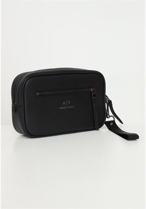 Black men's clutch bag with removable cuff ARMANI EXCHANGE | 958446CC83000020
